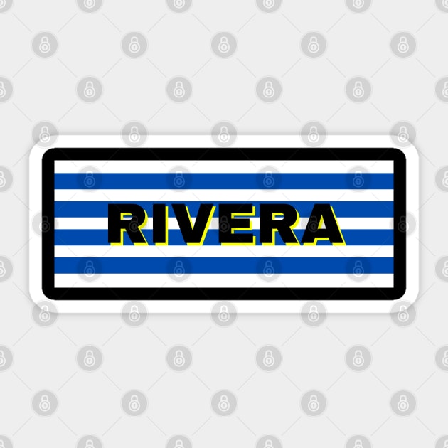 Rivera City in Uruguay Flag Stripes Sticker by aybe7elf